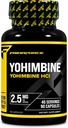 PrimaForce Yohimbine HCl 2.5mg Capsules - Non-GMO & Gluten Free Supplement (90 Count)