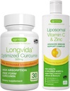 Igennus Healthcare Nutrition Liposomal Vitamin C & Zinc + Longvida Curcumin Bundle - High Absorption Immune Support Complex