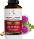 Liver Cleanse Detox & Repair Supplement with Milk Thistle, Garcinia, Curcumin - Herbal Dietary Support for Men & Women, 60 Capsules