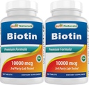 365 Tablets of Best Naturals Biotin 10,000 mcg (Vitamin B7) - Pack of 2