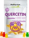 Quercetin with Bromelain Gummies - Vitamin C, Zinc, and D3 - 500mg Healing Drops for Kids and Adults
