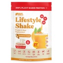 Vegan Plant-Based Protein Powder with Digestive Enzymes, 21g Protein, Turmeric Curcumin Cream, Meal Replacement Shake (15 Servings)
