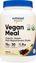 Certified USDA Organic Vanilla Vegan Meal Replacement Shake Powder - Nutricost Organic, Gluten Free Formula