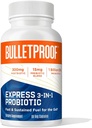 Bulletproof Express 3-in-1 Probiotic Supplement, 90 Count for Fast Gut Health Support