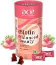 Vegan Biotin Gummies for Hair Growth - Gluten Free Hair, Skin, and Nails Vitamins - 60 Gummies