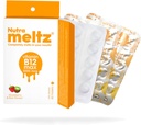 Nutra Meltz Vitamin B12 5000 mcg Tablets - Methylcobalamin for Energy & Cognition - Quick Dissolving Strawberry & Kiwi Flavor - 60 Tablets