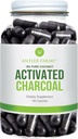 180 Capsules of Antler Farms 100% Pure Coconut Activated Charcoal - Wild Harvested, Virgin Coconut Shell - USP Food Grade, Steam Activated - Ultra Fine 260mg