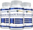 Memory-Boosting Nootropic Supplement with Lion’s Mane, Ginkgo Biloba, and BioPerine - Enhance Cognition and Memory - 3 Month Supply - Non-GMO - Made in The USA