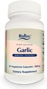 Organic High Allicin Garlic Supplement for Immune Support, Detox, Gut Health - 60 Capsules with Trace Minerals, Vitamins, Amino Acids, Enzymes - BioPure Formula for Overall Wellness