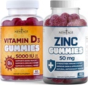 Immune Boosting Combo: Vitamin D3 and Zinc Gummies - 2 Pack, 120 Count