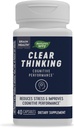 Ashwagandha Capsules for Clear Thinking and Cognitive Performance, Natural Stress Reduction Formula, 40 Capsules