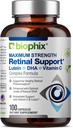 100 Capsules biophix Retinal Support Complex Formula - Maximum Strength with Zinc, Vitamin C, E, Lutein, DHA, Omega-3, Astaxanthin, and Hyaluronic Acid - Promotes Healthy Eye Vision