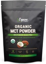 Organic MCT Powder with USDA Certification, Prebiotic Acacia Fiber - Keto, Vegan, Gluten Free - 8oz