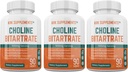 KRK SUPPLEMENTS Choline Bitartrate 900mg Bundle Combo - 3 Bottles