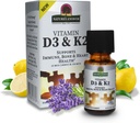 Vitamin D3 and K2 Liquid Drops for Immune, Bone, and Heart Health - 0.5 fl oz - 15 ml