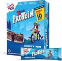 Organic CLIF KID ZBAR Protein Granola Bars, Cookies and Creme Flavor, Non-GMO, Lunch Box Snacks - 10 Count of 1.27 Ounce Energy Bars
