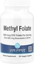 High Potency Methyl Folate 800mcg Supplement, 120 Vegetarian Capsules for Nutritional Support