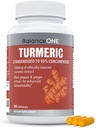 High Potency Turmeric Curcumin Supplement with Ginger Extract and BioPerine - 1000mg, 95% Curcuminoids - Joint & Immune Support - 30 Day Supply