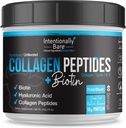 Non-GMO Collagen Peptides Powder with Biotin, Hyaluronic Acid - Grass Fed Protein Powder - Keto Friendly - 40 Servings