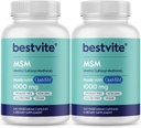 OptiMSM MSM 1000mg Supplement for Joint Support (480 Capsules) - GMO Free, Gluten Free - No Stearates - Bestvite