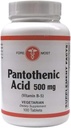 100 Tablets of Pantothenic Acid by Holistic Health International, LLC for Optimal Health