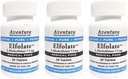 3 Pack ELFOLATE® 7.5mg L-Methylfolate Medical Food Supplement - Pure Potent Professional Strength - 30 Tablets