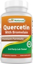 Premium Quercetin with Bromelain Capsules - High Potency All-Natural Supplement for Immune Support - 120 Count