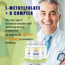 L-Methylfolate B Complex with Essential Amino Acids - Active Folate, Methylated B12, B6 - 60 Count
