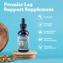 Liquid Leg Support Supplement with Vitamin C, Iron, Valerian, Turmeric, Magnesium - Rejuvica Health Restavin for Enhanced Absorption