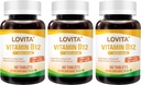 Timed Release Vegan Vitamin B12 1000 mcg Tablets - Supports Nervous System - 60 Vegetarian Tablets x 3 Packs - Cyanocobalamin Formula - 2 Month Supply