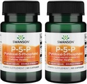 Swanson P-5-P Vitamin B-6 Coenzymated 40mg Capsules - 2 Pack