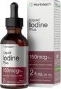Vegetarian Liquid Iodine Drops 2 fl oz - 150 mcg | Iodine & Potassium Iodide Tincture | Non-GMO, Gluten Free Supplement