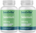 2-Pack Bestvite Selenium 200mcg Vegetarian Capsules - Vegan & Non-GMO - Gluten-Free - No Stearates or Flow Agents