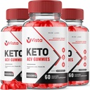 Vista Keto ACV Gummies Pack of 3 for Slimming Formula - Advanced Strength Formula (180 Gummies)