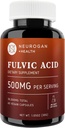 Organic Neurogan Fulvic Acid Capsules for Digestive & Immune Support | Boost Cellular Energy & Brain Function | Natural Mineral Complex from Shilajit | 500mg - 60 Count