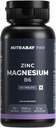 High Potency Zinc, Magnesium Aspartate, and Vitamin B6 Supplement - Supports Muscle Strength - 60 Veg Tablets for Men & Women